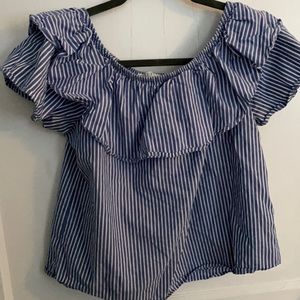 Ruffley Striped Top